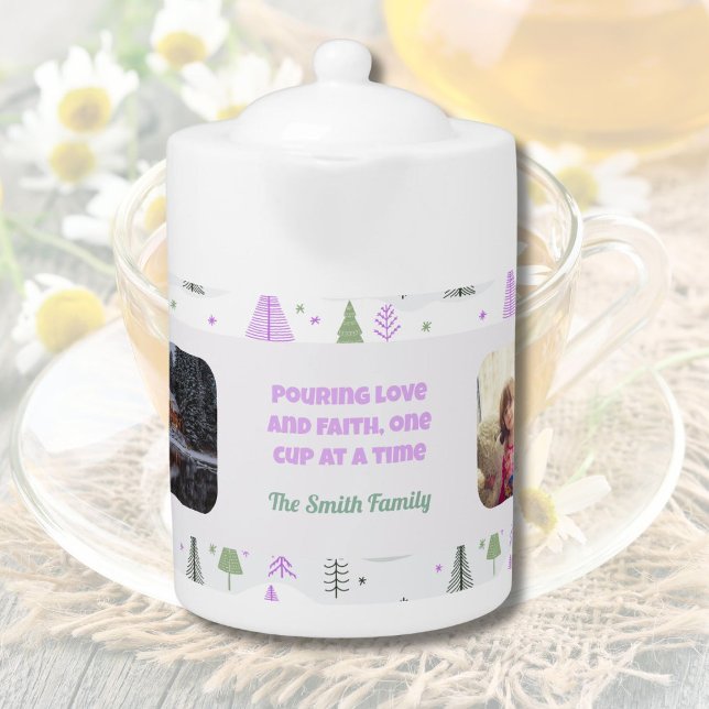 Custom Family Photo Christian Gifts for Women Teapot (Custom Family Photo Christian Gifts for Women)