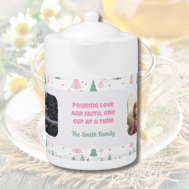 Custom Family Photo Christian Gifts for Women Teapot (Custom Family Photo Christian Gifts for Women)