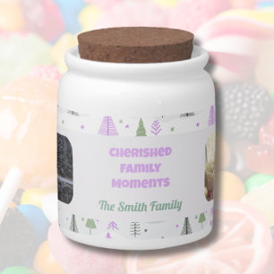 Custom Family Photo Christmas Gifts for Daughter Candy Jar