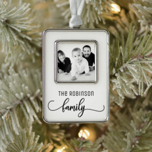 CUSTOM FAMILY PHOTO CHRISTMAS ORNAMENT