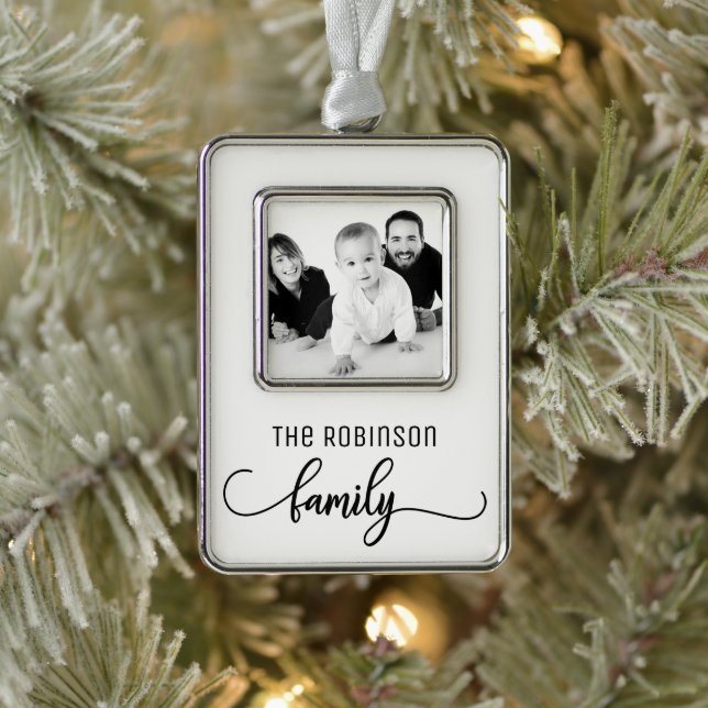 CUSTOM FAMILY PHOTO CHRISTMAS ORNAMENT (Tree)
