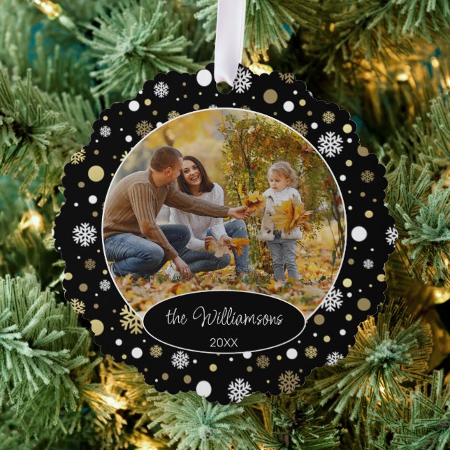 Custom Family Photo Christmas Personalized Ornament Card (Insitu (Tree))