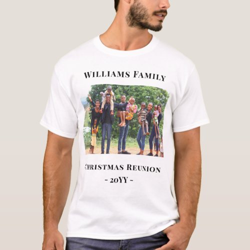 Custom Family Photo Christmas Reunion Personalized T_Shirt