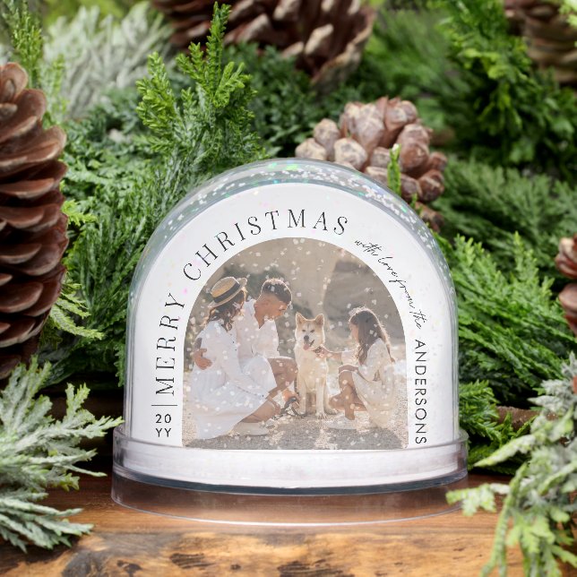 Custom Family Photo Christmas Snow Globe |  (Winter)
