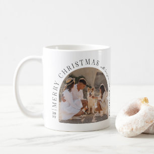 Custom Family Photo Christmas Snow Globe Coffee Mug