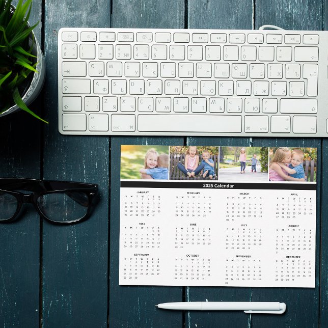 Custom Family Photo Collage 2025 Calendar Card (Creator Uploaded)