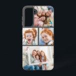 Custom Family Photo Collage 4 Photo Samsung Galaxy S21 Case<br><div class="desc">This personalized family pictures cell phone case features a collage of four of your favorite family photos.  This is perfect for the grandmother,  grandfather,  mom,  dad,  and can include photos of all the family members including grandparents,  parents,  aunts,  uncles,  and cousins!  Great Mother's Day of Father's Day gift.</div>