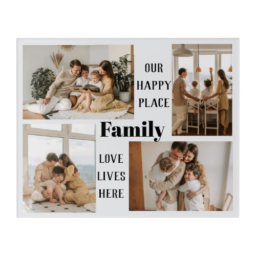 Custom Family Photo Collage Acrylic Print