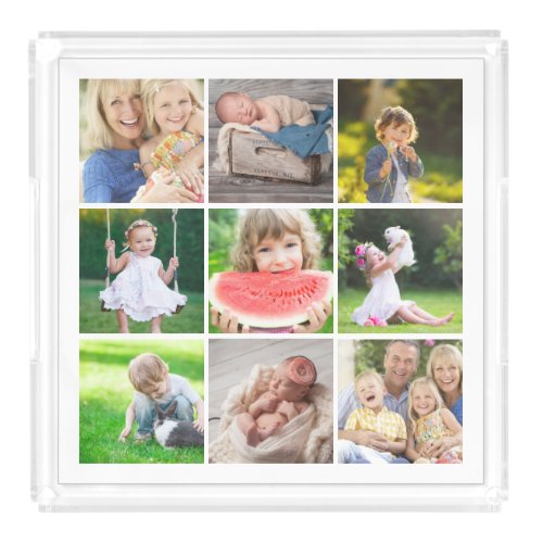 Custom Family Photo Collage Acrylic Tray