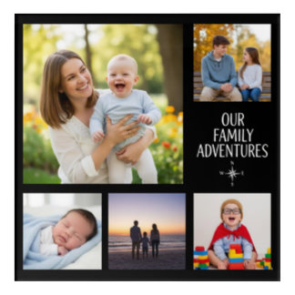 Custom Family Photo Collage Acrylic Wall Art