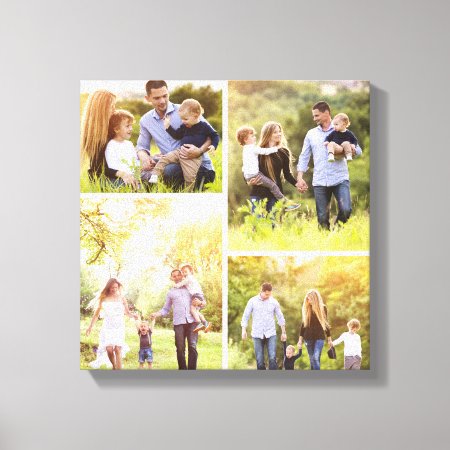 Custom Family Photo Collage Canvas Print