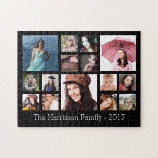 Custom Family Photo Collage Jigsaw Puzzle
