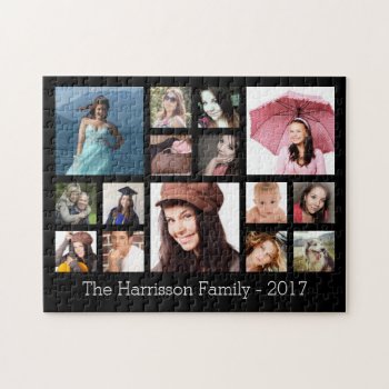 Custom Family Photo Collage Jigsaw Puzzle by PartyHearty at Zazzle