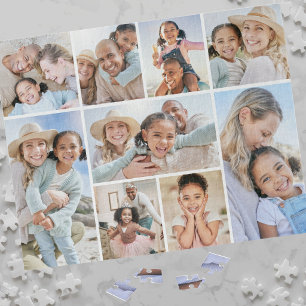 Custom Family Photo Collage Jigsaw Puzzle
