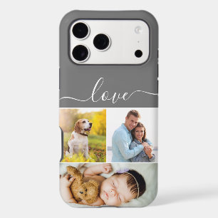 Custom Family Photo Collage Love Script iPhone 17 Pro Max Case
