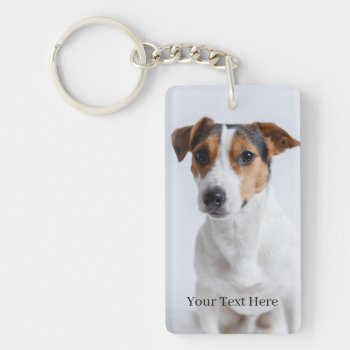 Custom Family Photo Collage Modern Simple Keychain by ReligiousStore at Zazzle