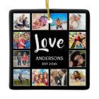 Custom Family Photo Collage Personalized Black