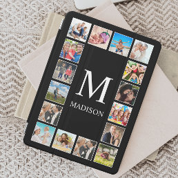 Custom Family Photo Collage Personalized Black iPad Pro Cover