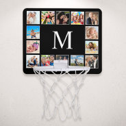 Custom Family Photo Collage Personalized Black Mini Basketball Hoop at Zazzle