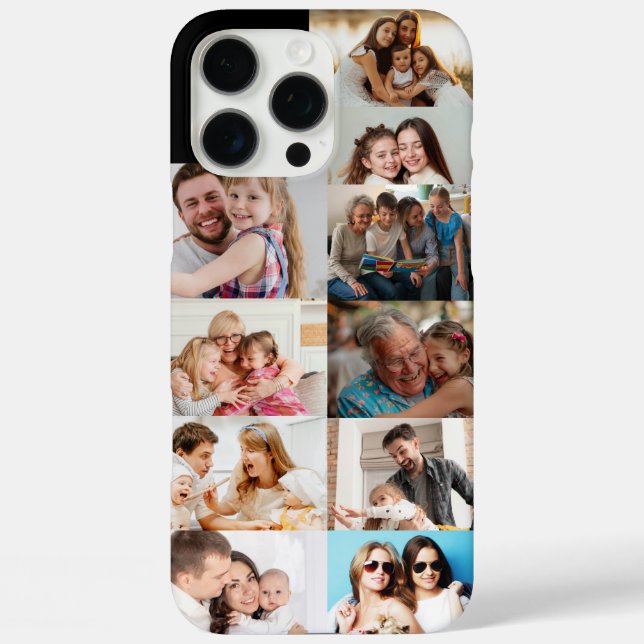 Custom Family Photo Collage - Personalized Picture Case-Mate iPhone Case (Back)