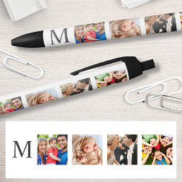 Custom Family Photo Collage Personalized White Black Ink Pen