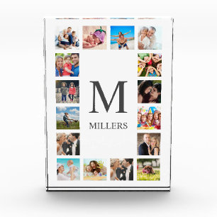 Custom Family Photo Collage Personalized White Block