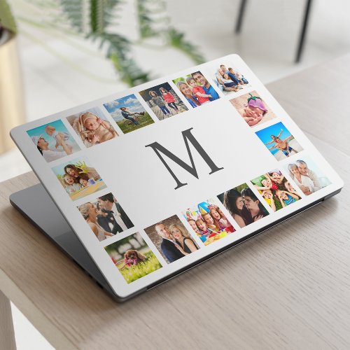 Custom Family Photo Collage Personalized White HP Laptop Skin