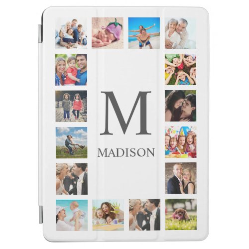 Custom Family Photo Collage Personalized White iPad Air Cover