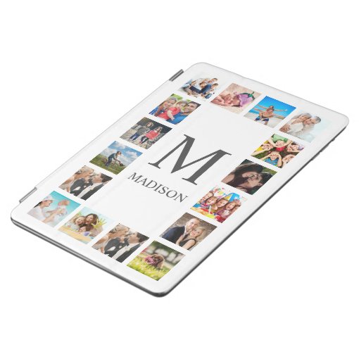 Custom Family Photo Collage Personalized White iPad Air Cover | Zazzle