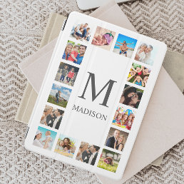 Custom Family Photo Collage Personalized White iPad Pro Cover