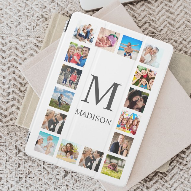Custom Family Photo Collage Personalized White iPad Pro Cover (Creator Uploaded)