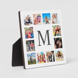 Custom Family Photo Collage Personalized White Plaque