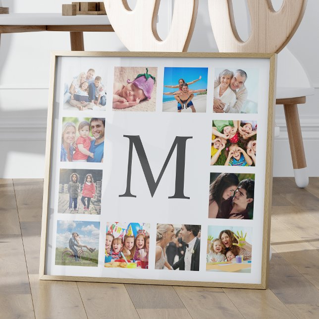 Custom Family Photo Collage Personalized White Print (Creator Uploaded)
