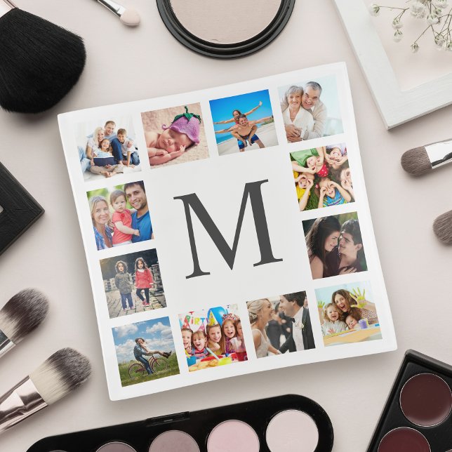 Custom Family Photo Collage Personalized White Trinket Tray (Creator Uploaded)