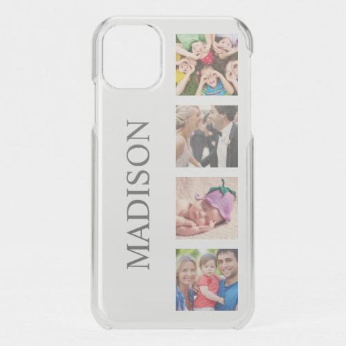 Custom Family Photo Collage Personalized White iPhone 11 Case