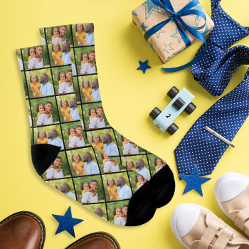 Custom Family Photo Collage Picture Mens Socks by Plush_Paper at Zazzle