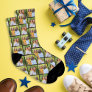 Custom Family Photo Collage Picture Mens Socks