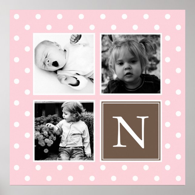 Custom Family Photo Collage Poster (Front)