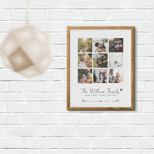 CUSTOM FAMILY PHOTO COLLAGE POSTER AND PRINT
