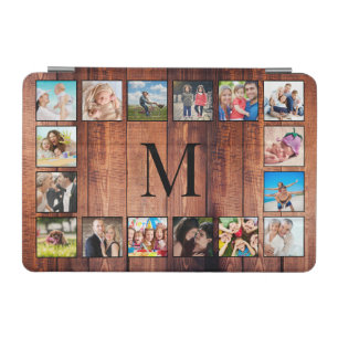 Custom Family Photo Collage Reclaimed Wood iPad Mini Cover