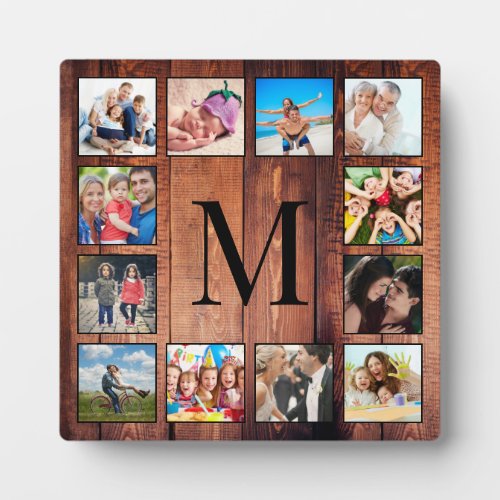 Custom Family Photo Collage Reclaimed Wood Plaque