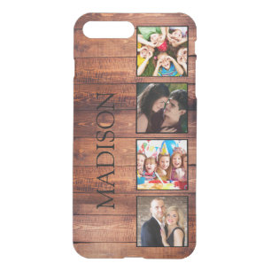 Custom Family Photo Collage Reclaimed Wood iPhone 8 Plus/7 Plus Case
