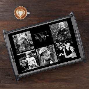 Custom Family Photo Collage Serving Tray