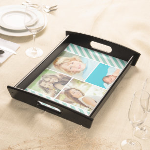 Custom Family Photo Collage Serving Tray