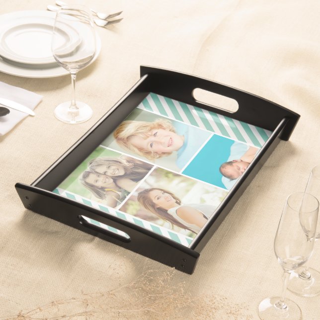 Custom Family Photo Collage Serving Tray (Front)