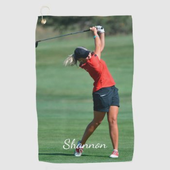 Custom Family Photo Collage Simple Golf Towel by bestipadcasescovers at Zazzle