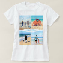 Custom Family Photo Collage T-Shirt with Text