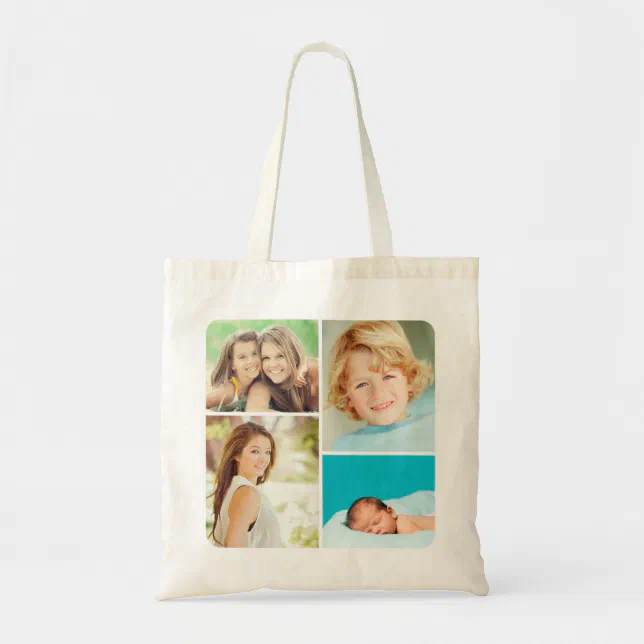 Custom Family Photo Collage Tote Bags | Zazzle