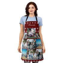 Custom Family Photo Collage with name Apron Custom Family Photo Collage with name Apron