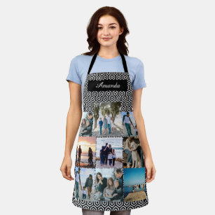 Custom Family Photo Collage with name Apron